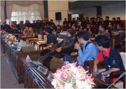 Sejumlah anggota GPC saat audiens di gedung Dewan.