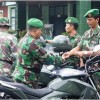 Dandim 0615 Kuningan, Letkol CziDindin Kamaludin Sip saat menyerahkan kendaraan dinas roda di di halaman Makodim Kuningan.