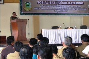 Sosialisasi pajak katerin di lingkup Dinas Pendidikan Kabupaten Kuningan.
