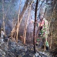 Inilah lokasi kebakaran hutan di lereng Gn Ciremai blok Pejaten Desa Padabenghar Kuningan Senin petang (17/08-2020)