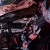 Penampakan kendaraan pasca tabrakan.