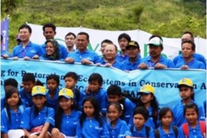 planting ceremony di kawasan Lambosir Desa Setianegara Kecamatan Cilimus