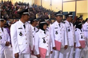 Sebanyak 53 kades saat dilantik Bupati Kuninagan, Hj Utje CH Suganda S.Sos